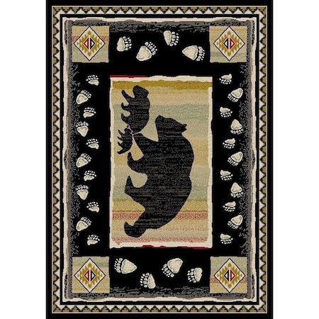 Sleep Ez 2 ft. 3 in. x 3 ft. 3 in. Hearthside Take the Lead Area Rug, Black SL1841144